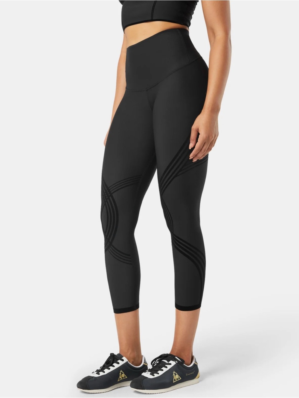 Fanka Black 1.0 Body Sculpt High Rise 7/8 Leggings Reversible Wear Size Small
